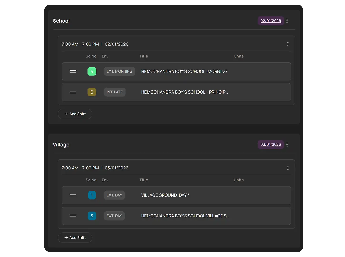 Schedule to execution planning